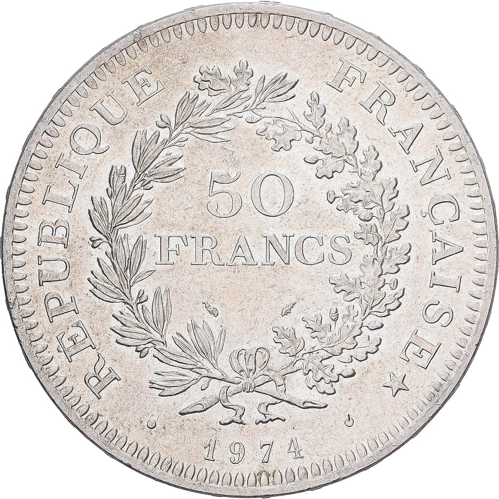 Frankrijk, 50 Francs, Hercule, 1974, Hybrid issue, Zilver, PR, Gadoury:882a