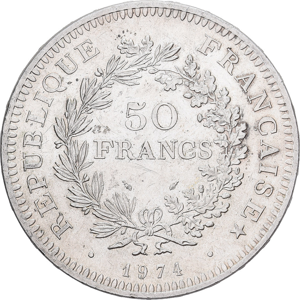 Frankrijk, 50 Francs, Hercule, 1974, Hybrid issue, Zilver, PR, Gadoury:882a