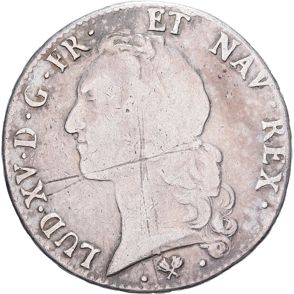 Francia, Louis XV, Ecu, Écu au bandeau, 1769, Bayonne, Argento, MB