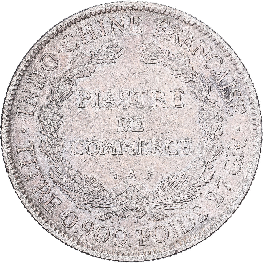 Indochina Francesa, Piastre, 1901, Paris, Plata, BC+, KM:5a.1