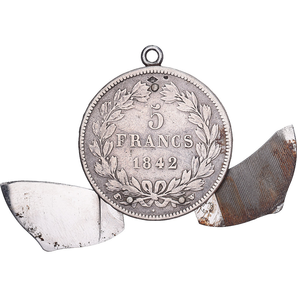 France, 5 Francs, Louis-Philippe, 1842, Lille, Eloi Pernet, Silver, VF(20-25)