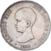 Espagne, Alfonso XIII, 5 Pesetas, 1888, Madrid, Argent, TTB+, KM:689