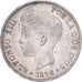Spain, Alfonso XIII, 5 Pesetas, 1898, Valencia, Silver, EF(40-45), KM:707