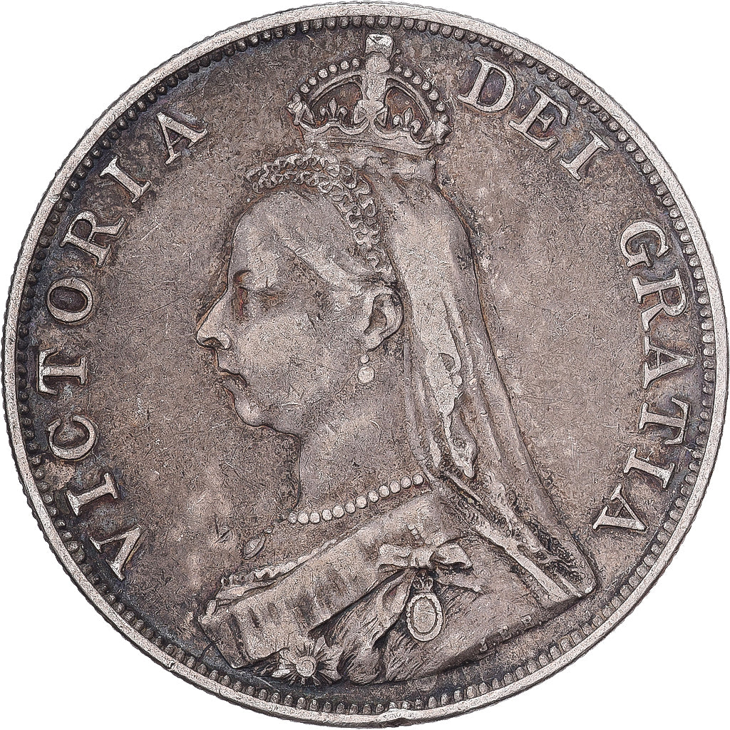 Great Britain, Victoria, Double Florin, 1890, London, Silver, EF(40-45), KM:763