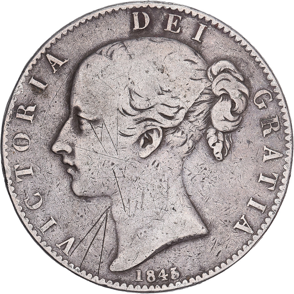 Großbritannien, Victoria, Crown, 1845, Silber, S, KM:741