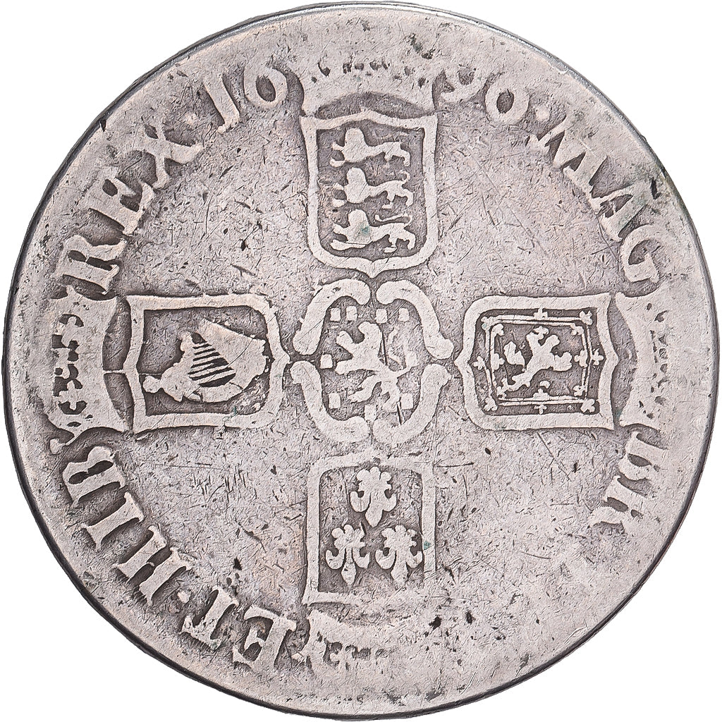 Great Britain, William III, Crown, 1696, Silver, F(12-15), KM:486