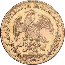 Mexico, 8 Escudos, 1824, Mexico City, Gold, AU(50-53), KM:383.9