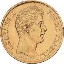 France, 40 Francs, Charles X, 1830, Paris, Gold, AU(55-58), KM:721.1
