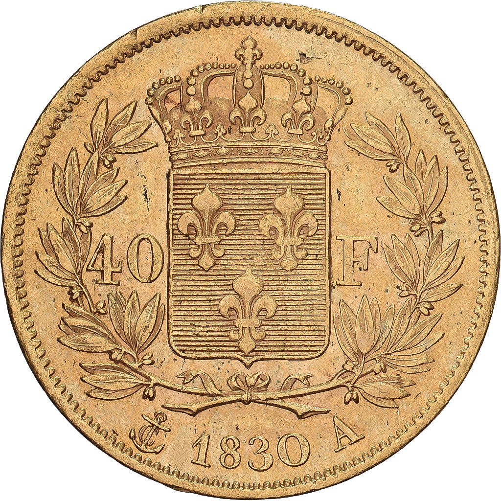 Francia, 40 Francs, Charles X, 1830, Paris, Oro, EBC, KM:721.1