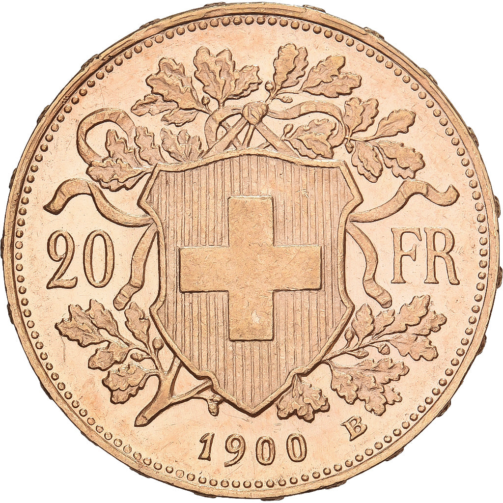Suiza, 20 Francs, Vreneli, 1900, Bern, Oro, SC, KM:35.1