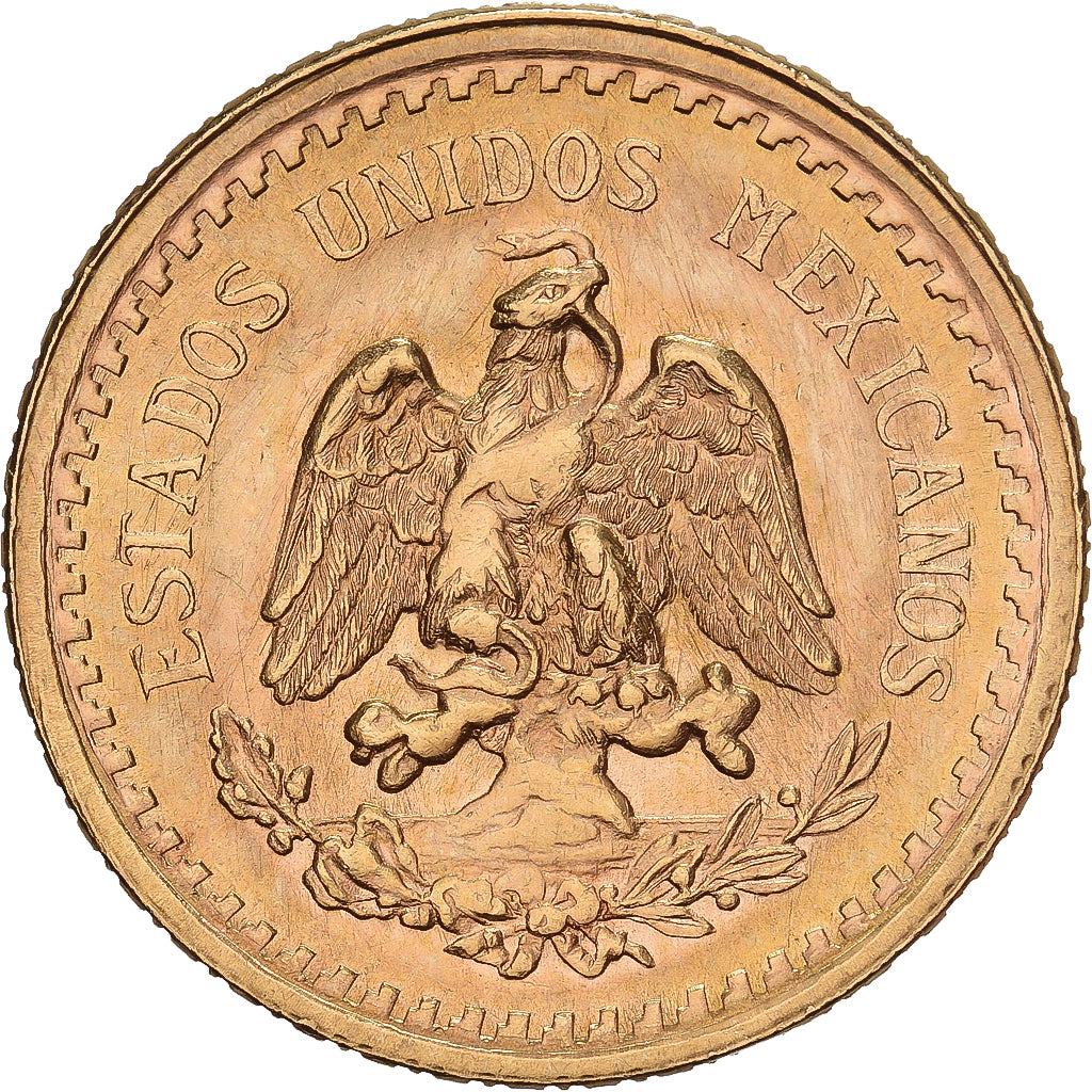 Mexico, 2-1/2 Pesos, 1945, Mexico, Gold, MS(63), KM:463