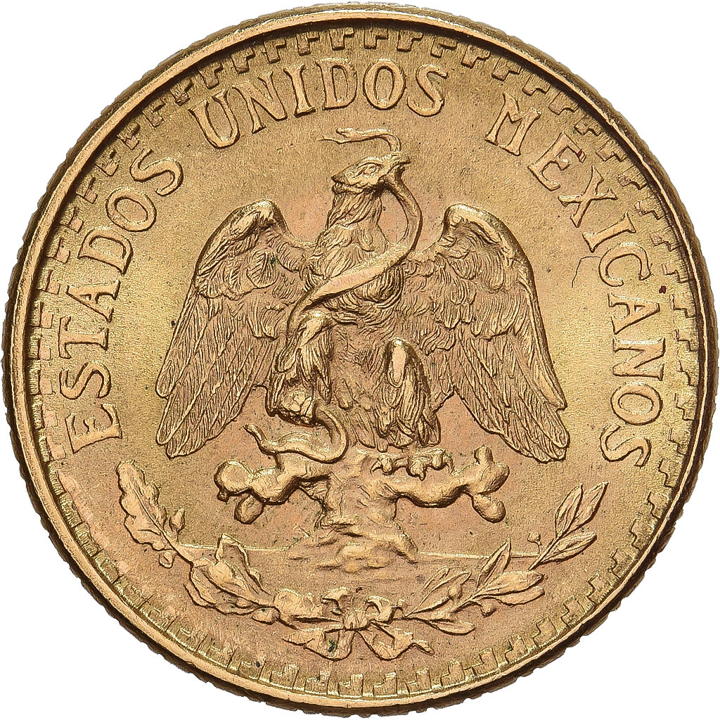 Mexico, 2 Pesos, 1945, Mexico City, Gold, MS(60-62), KM:461