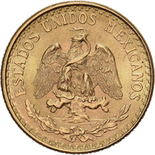 Mexico, 2 Pesos, 1945, Mexico City, Gold, MS(60-62), KM:461