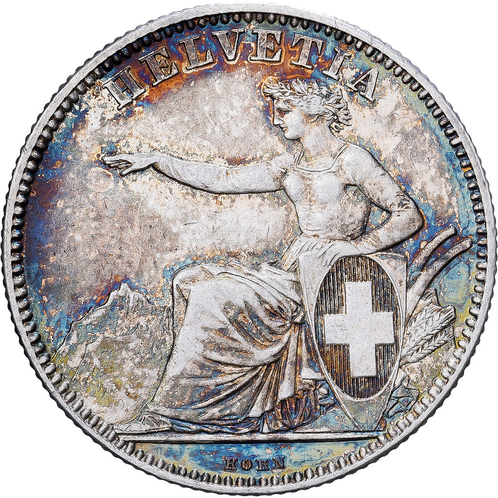 Schweiz, 2 Francs, 1862, Bern, Silber, VZ+, KM:10a