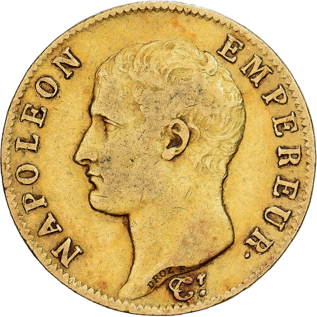 Francja, Napoleon I, 20 Francs, 1806, Paris, Złoto, EF(40-45), KM:109