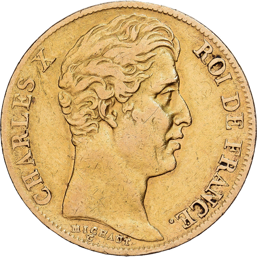 Frankreich, Charles X, 20 Francs, 1830, Paris, Gold, SS, KM:17