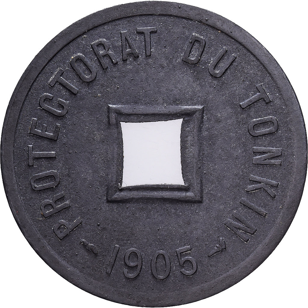 Tonkin, 1/600 Piastre, 1905, Cynk, AU(50-53), Lecompte:3, KM:1