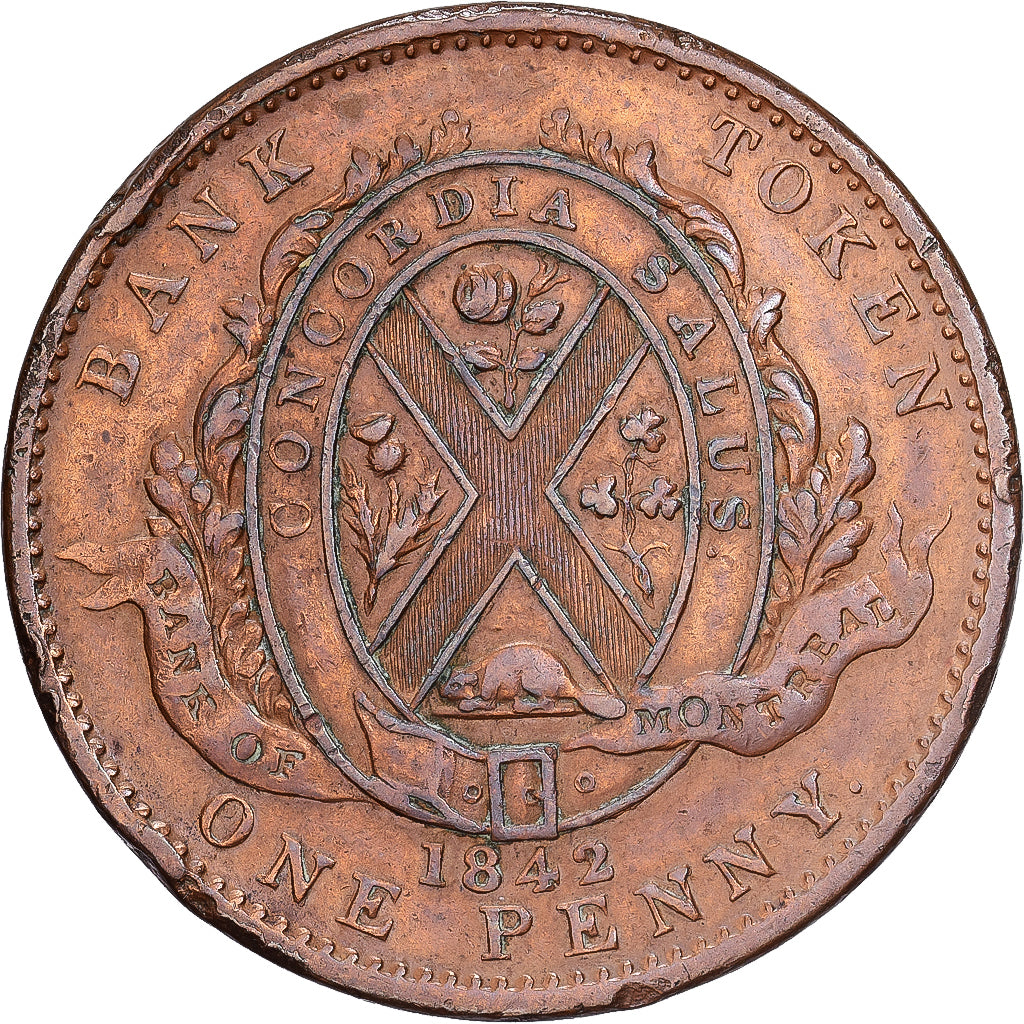 Kanada, Lower Canada, 2 Sous, PENNY, 1842, Soho Mint, Kupfer, SS, KM:Tn19