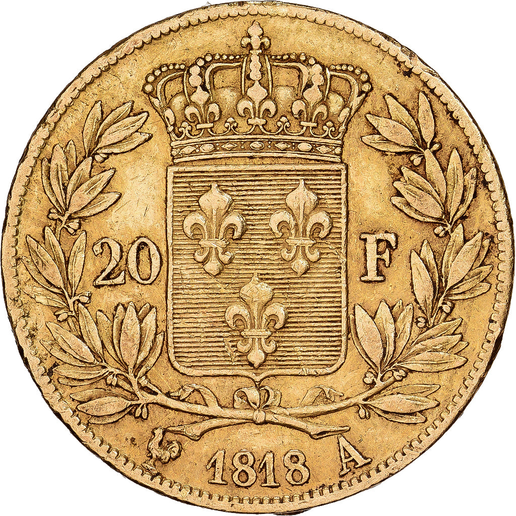 Frankreich, Louis XVIII, 20 Francs, 1818, Paris, Gold, SS, Gadoury:1028