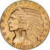 Verenigde Staten, $5, Half Eagle, Indian Head, 1909, Denver, Goud, PR, KM:129