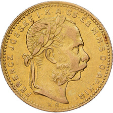 Hongarije, 8 Forint 20 Francs, Franz Joseph I, 1880, Goud, PR, KM:455.1