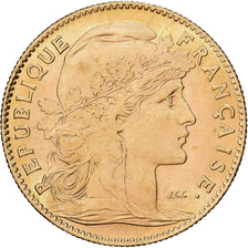 França, 10 Francs, Marianne, 1901, Paris, Dourado, AU(55-58), Gadoury:1017
