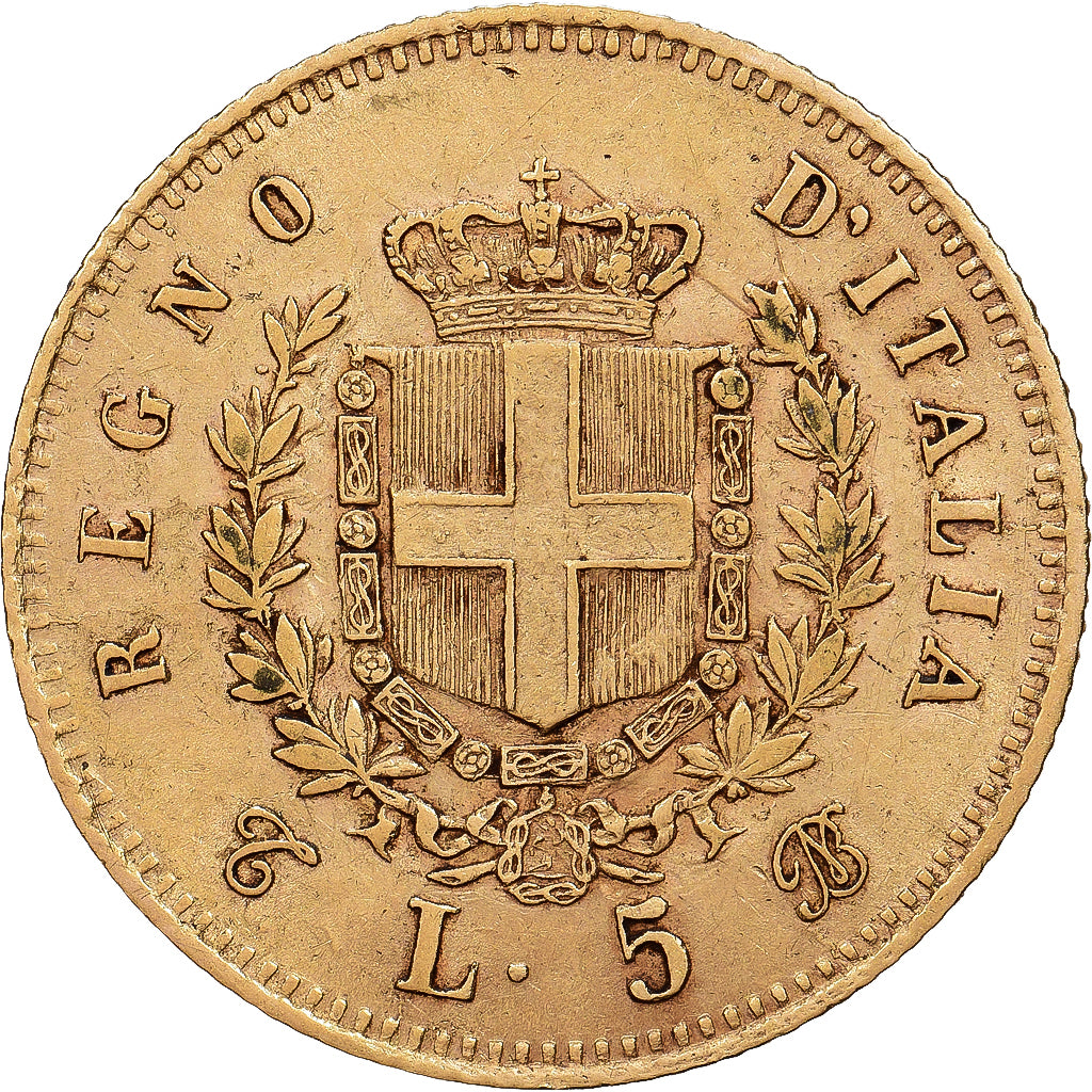 Italie, Victor-Emmanuel II, 5 Lire, 1863, Turin, Or, TTB+, KM:17