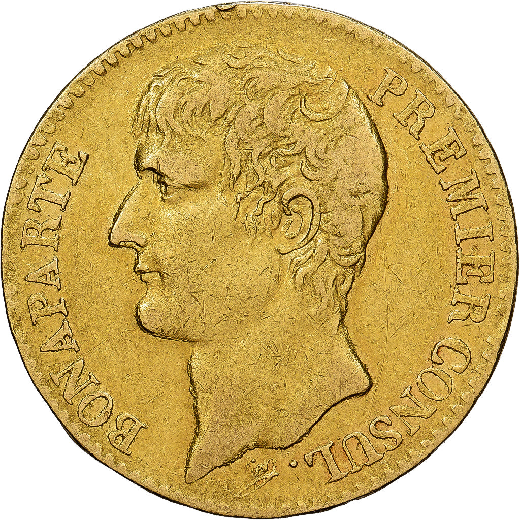 France, 40 Francs, Napoléon I, An XI, Paris, Gold, EF(40-45), KM:652