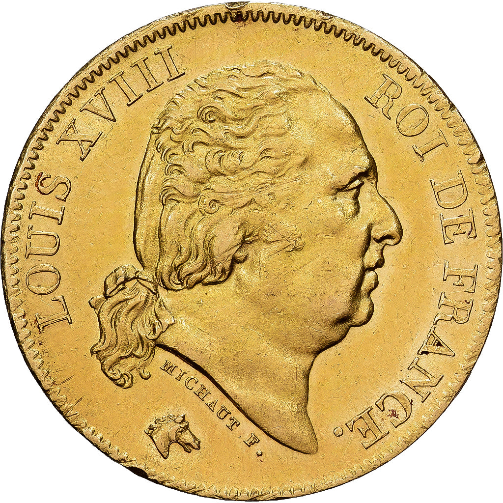 Frankreich, Louis XVIII, 40 Francs, 1817, Paris, Gold, VZ, Gadoury:1092