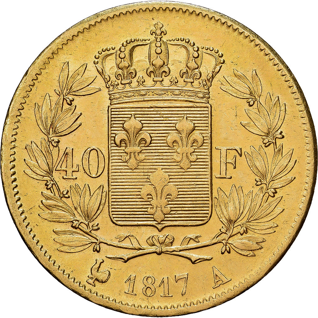 Frankreich, Louis XVIII, 40 Francs, 1817, Paris, Gold, VZ, Gadoury:1092