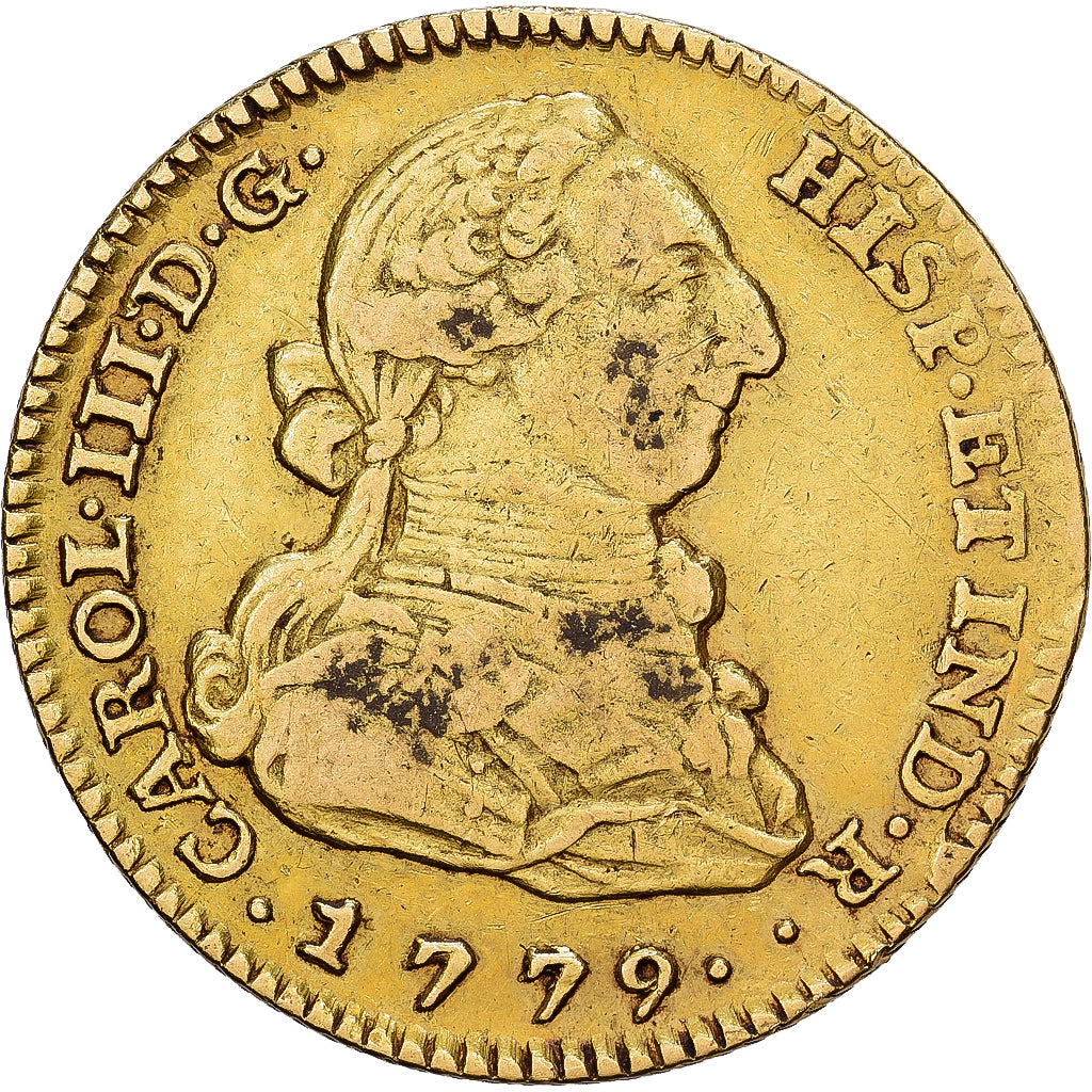 Spanien, Charles III, 2 Escudos, 1779, Madrid, Gold, SS, KM:417.1