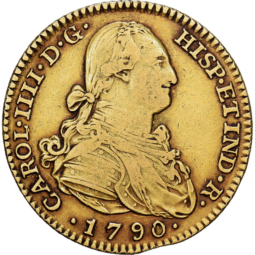 Spain, Charles IV, 2 Escudos, 1790, Madrid, Gold, EF(40-45), KM:435