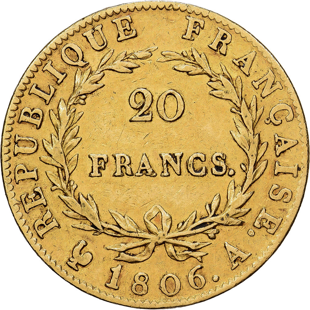 France, Napoléon Ier, 20 Francs, 1806, Paris, Or, TTB, Gadoury:1023, KM:674.1