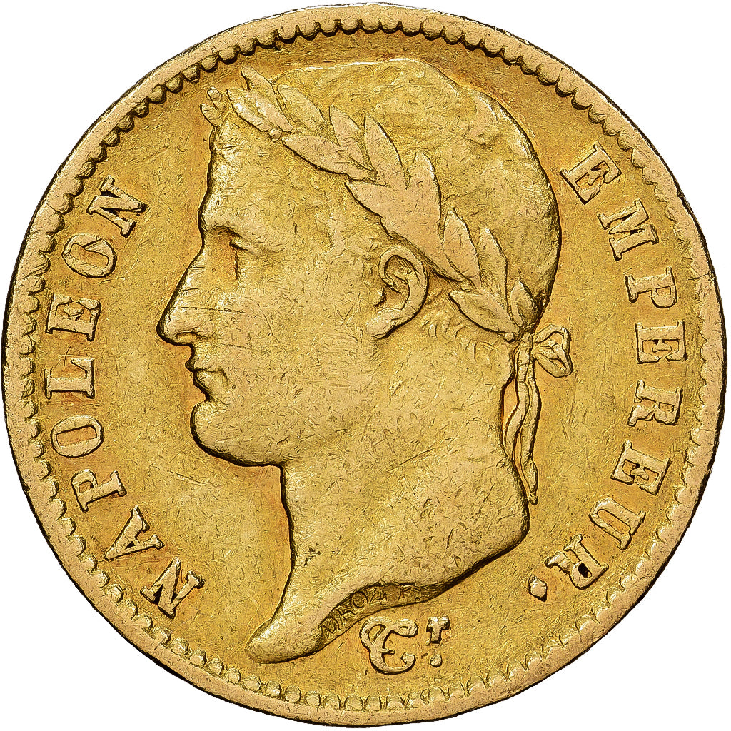 Francia, Napoleon I, 20 Francs, 1812, Paris, Oro, MBC, Gadoury:1025, KM:695.1
