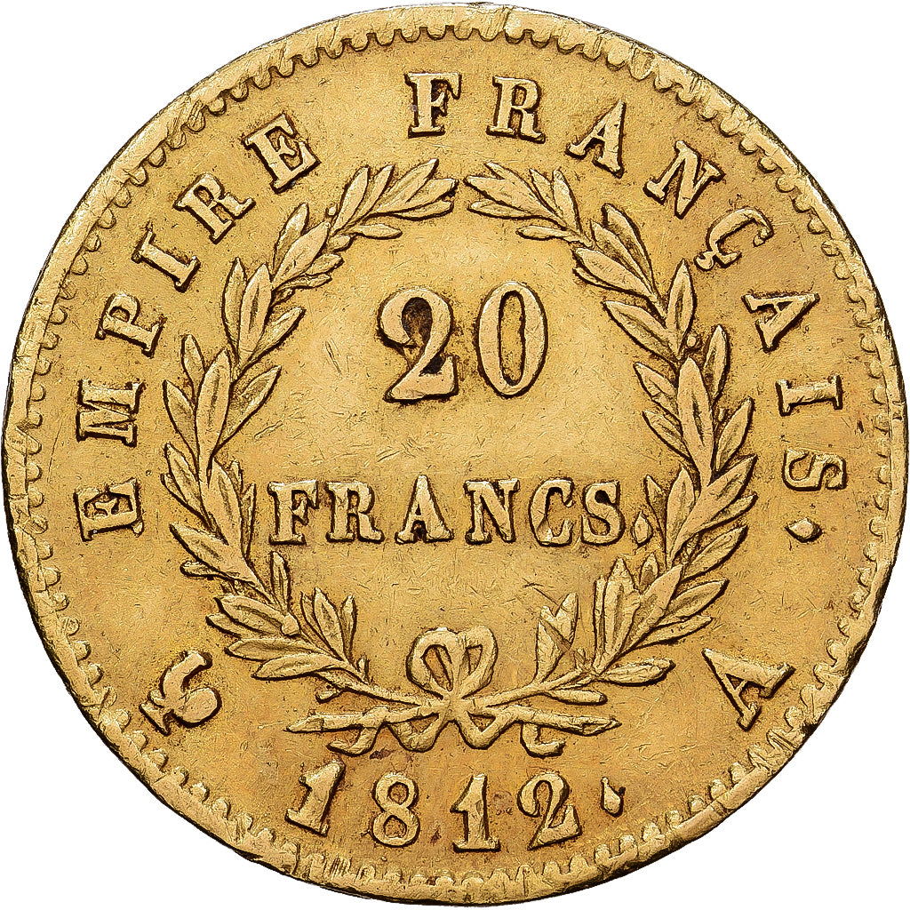 France, Napoléon Ier, 20 Francs, 1812, Paris, Or, TTB+, Gadoury:1025, KM:695.1