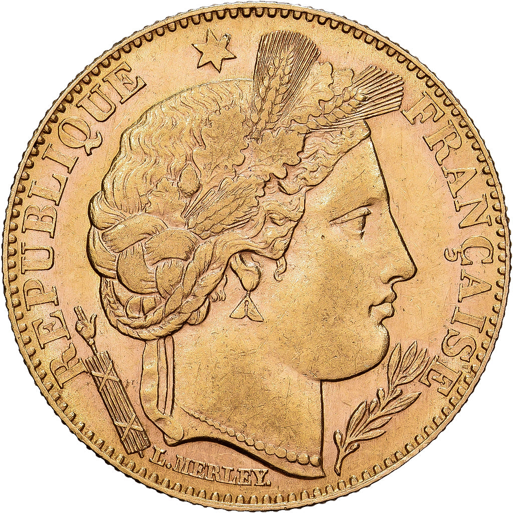Francia, 10 Francs, Cérès, 1895, Paris, Oro, SPL-, Gadoury:1016, KM:830