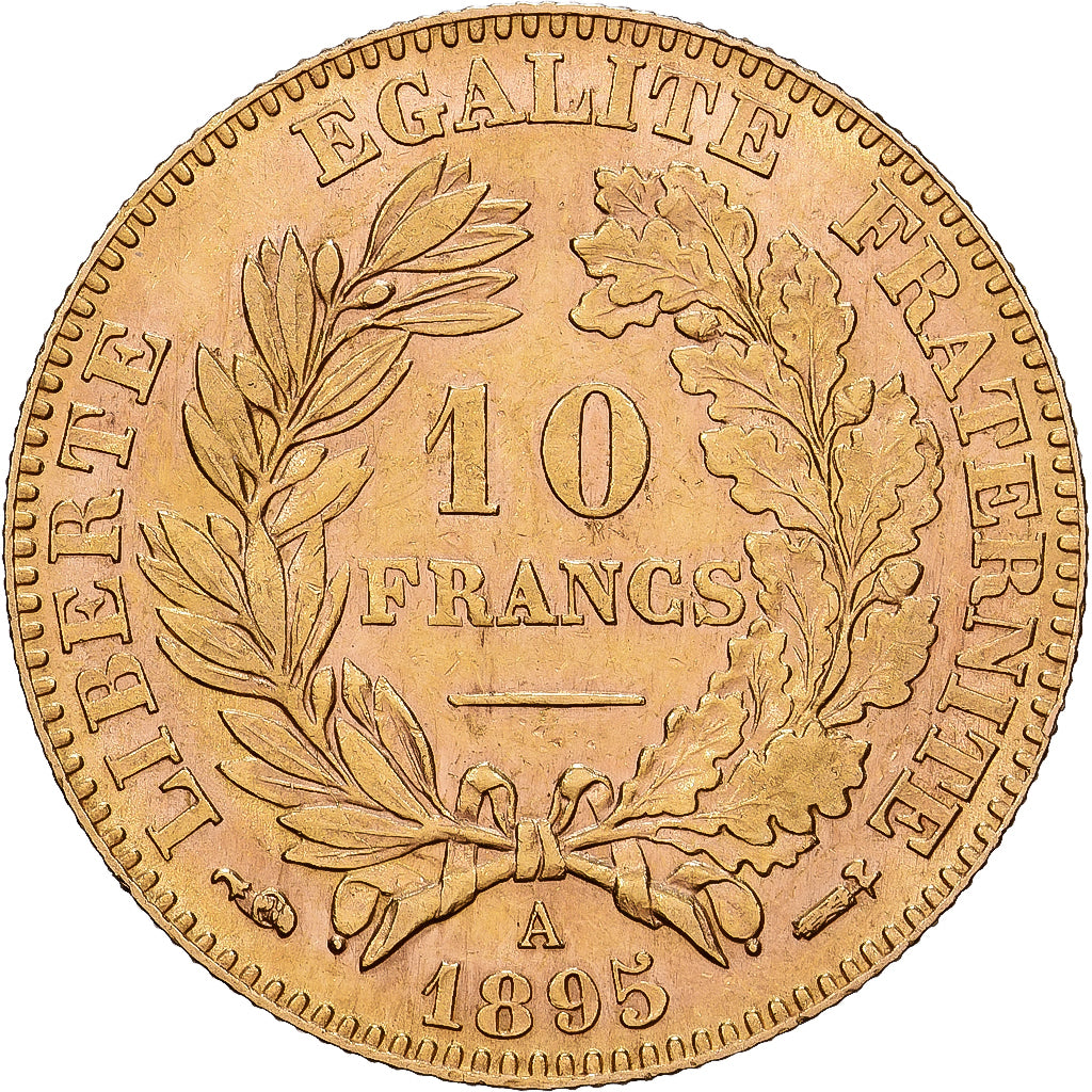 Francia, 10 Francs, Cérès, 1895, Paris, Oro, SPL-, Gadoury:1016, KM:830