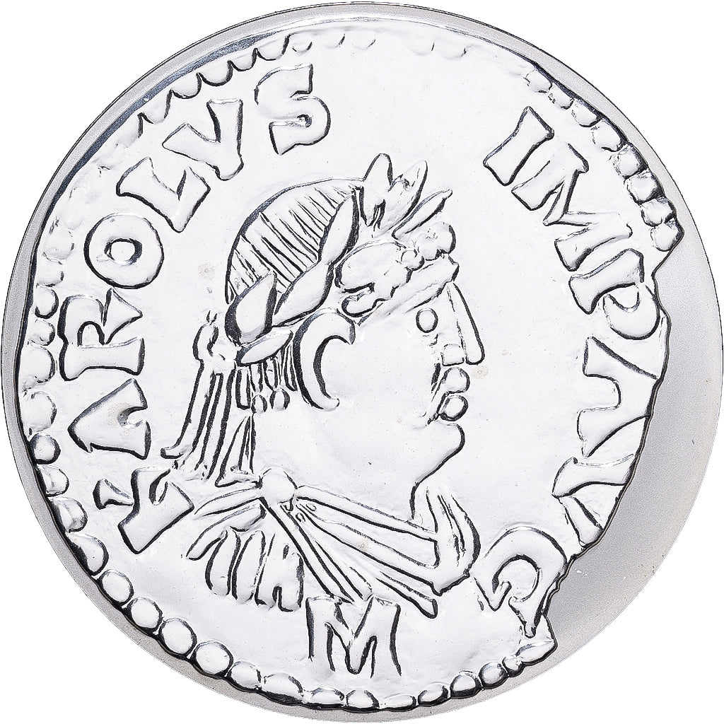 France, 10 Francs, Pièce d'Histoire Charlemagne, 2000, Paris, Silver