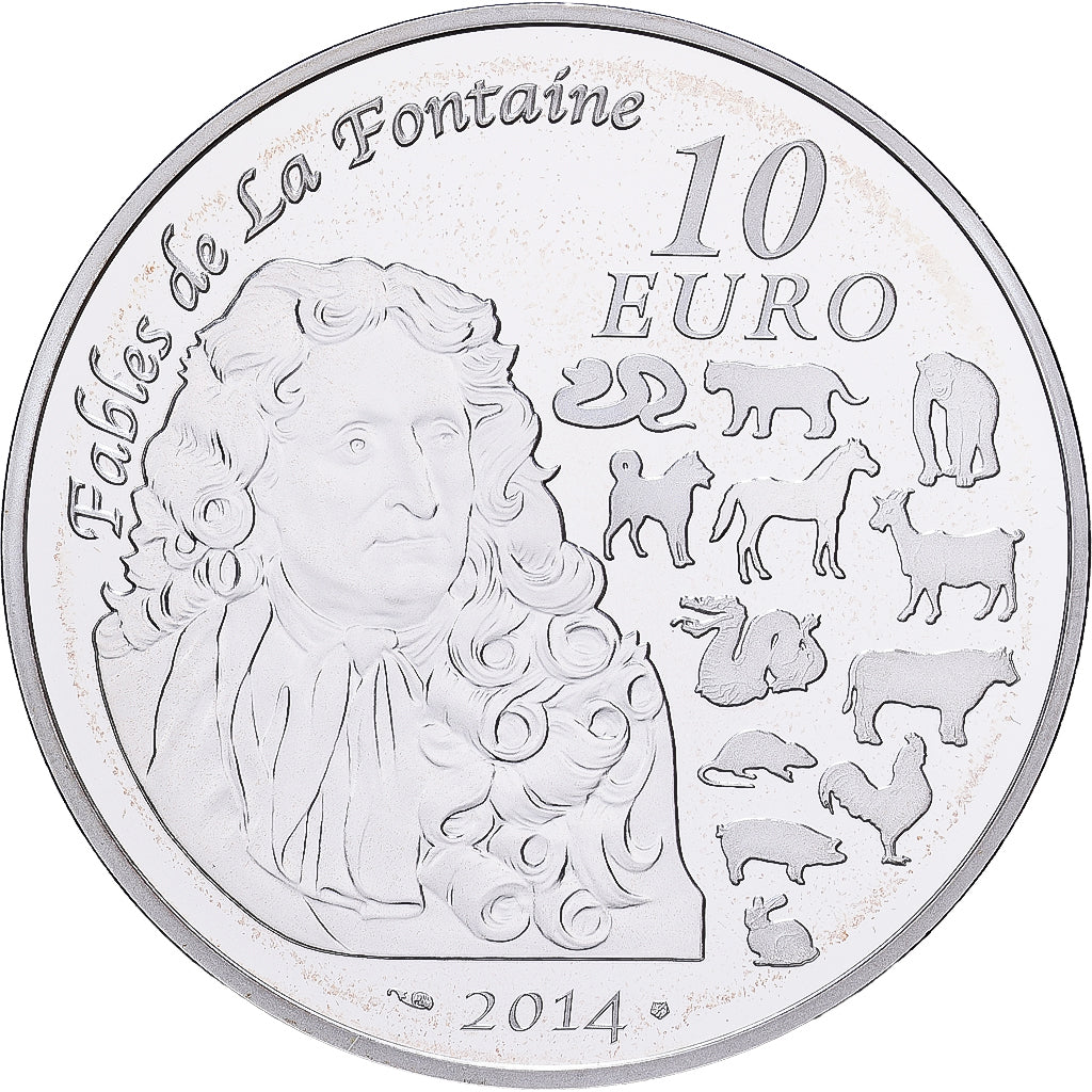 France, 10 Euro, La Fontaine/Année du serpent, Proof, 2013, Monnaie de Paris
