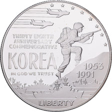 United States, Dollar, 1991, Philadelphia, Proof, Silver, MS(65-70), KM:222