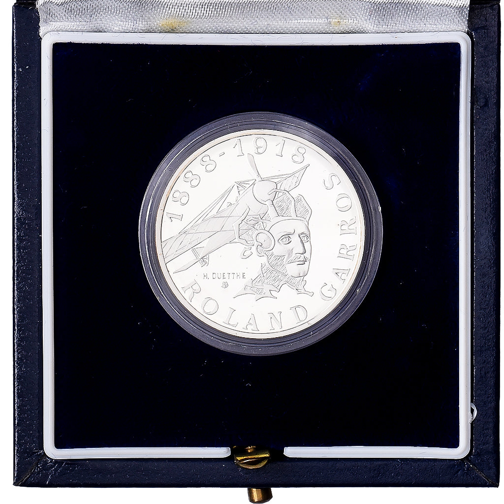France, 10 Francs, Roland Garros, 1988, MDP, Proof, Silver, MS(65-70)