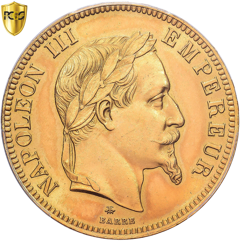 France, Napoléon III, 100 Francs, 1862, Paris, Or, PCGS, MS62, Gadoury:1136