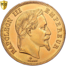 Frankrijk, Napoleon III, 100 Francs, 1863, Strasbourg, Goud, PCGS, MS62
