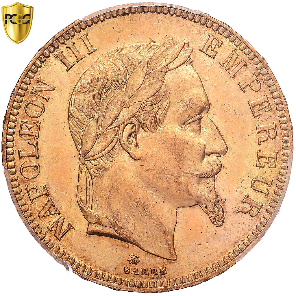 Frankrijk, Napoleon III, 100 Francs, 1869, Paris, Goud, PCGS, MS63