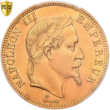 Frankrijk, Napoleon III, 100 Francs, 1869, Strasbourg, Goud, PCGS, MS63