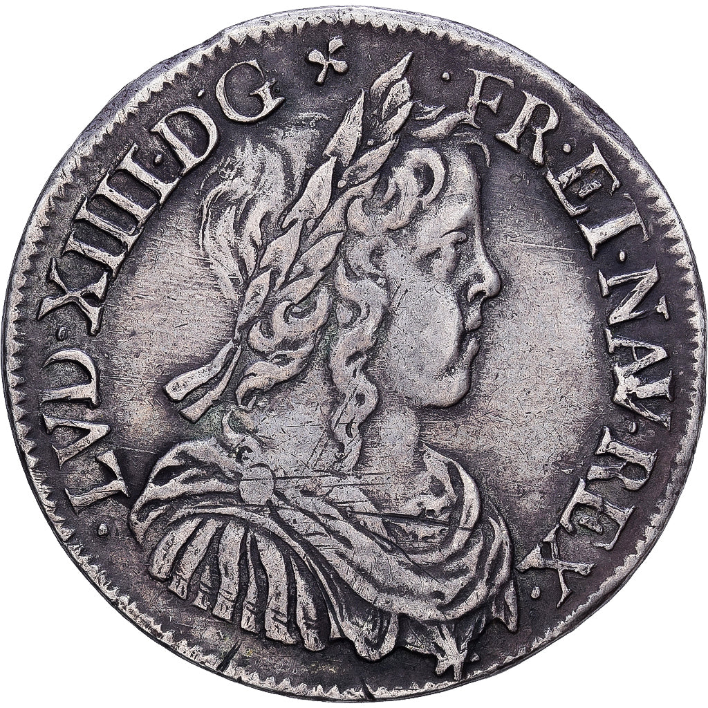 Coin, France, Louis XIV, 1/2 Écu à la mèche longue, 1/2 Ecu, 1652