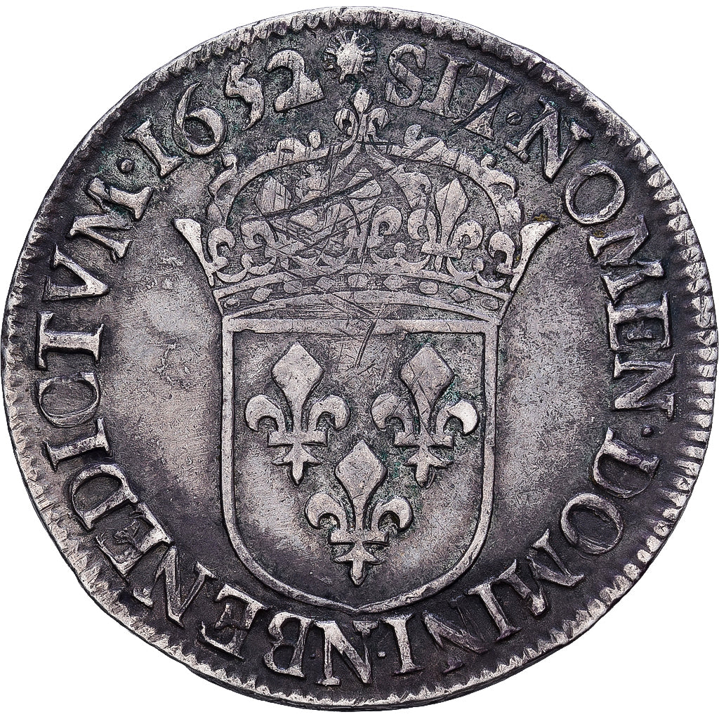 Coin, France, Louis XIV, 1/2 Écu à la mèche longue, 1/2 Ecu, 1652