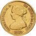 Spain, Isabel II, 40 Reales, 1864, Madrid, Gold, EF(40-45), KM:618.1