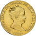 Spain, Isabel II, 80 Reales, 1845, Barcelona, Gold, AU(55-58), KM:578.1