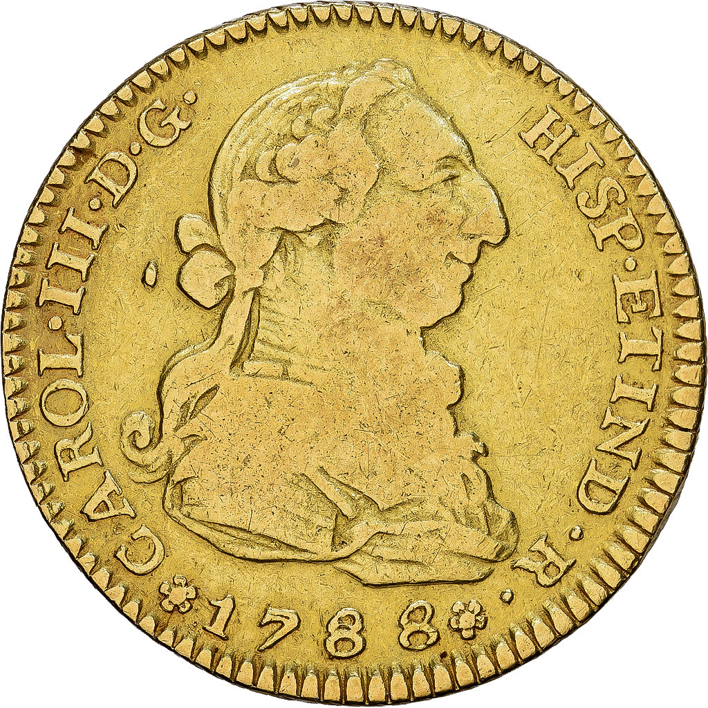 Spain, Charles III, 2 Escudos, 1788, Madrid, Gold, VF(30-35), KM:417.1a